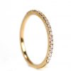 Anel de ouro 14K com diamantes laterais 0,17CT