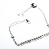 Pulseira ouro branco 14K com diamantes
